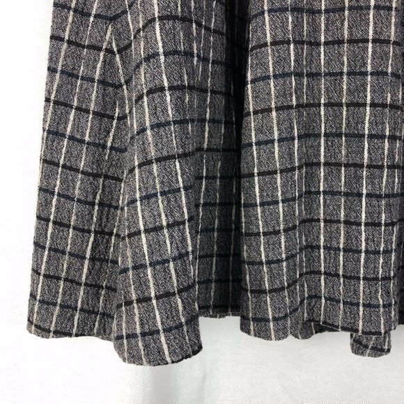 Vintage‎ Bagatelle Brown Wool Blend Skirt w/ Faux Leather Waist Size 8 - Picture 3 of 6